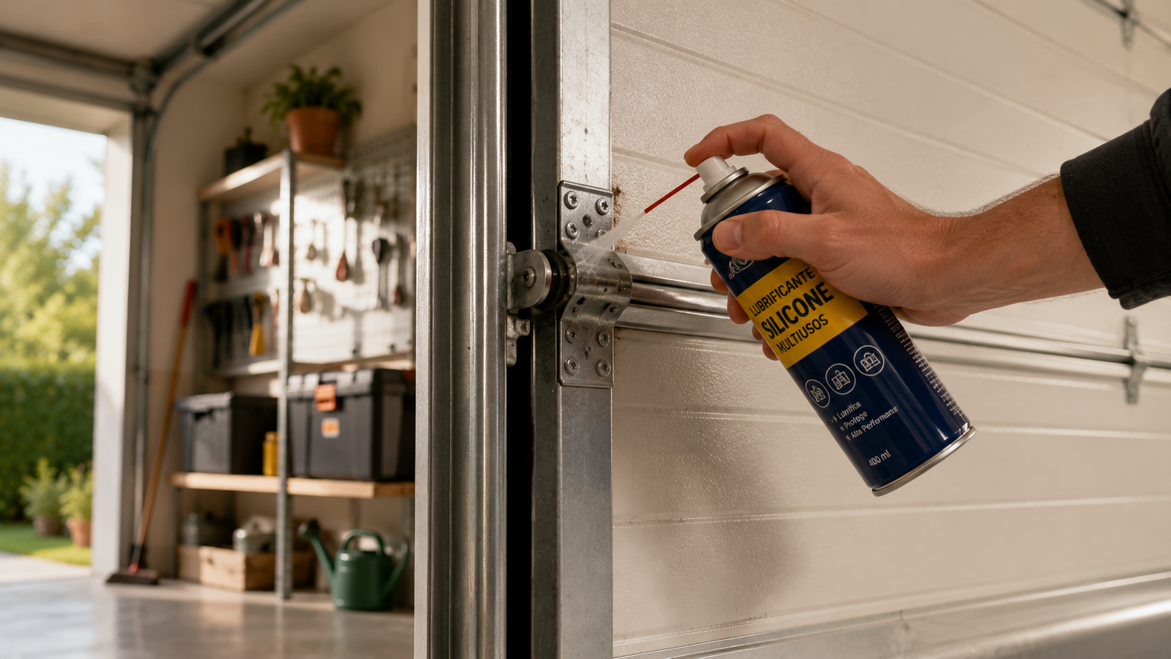 A porta da garagem precisa de manutenção?