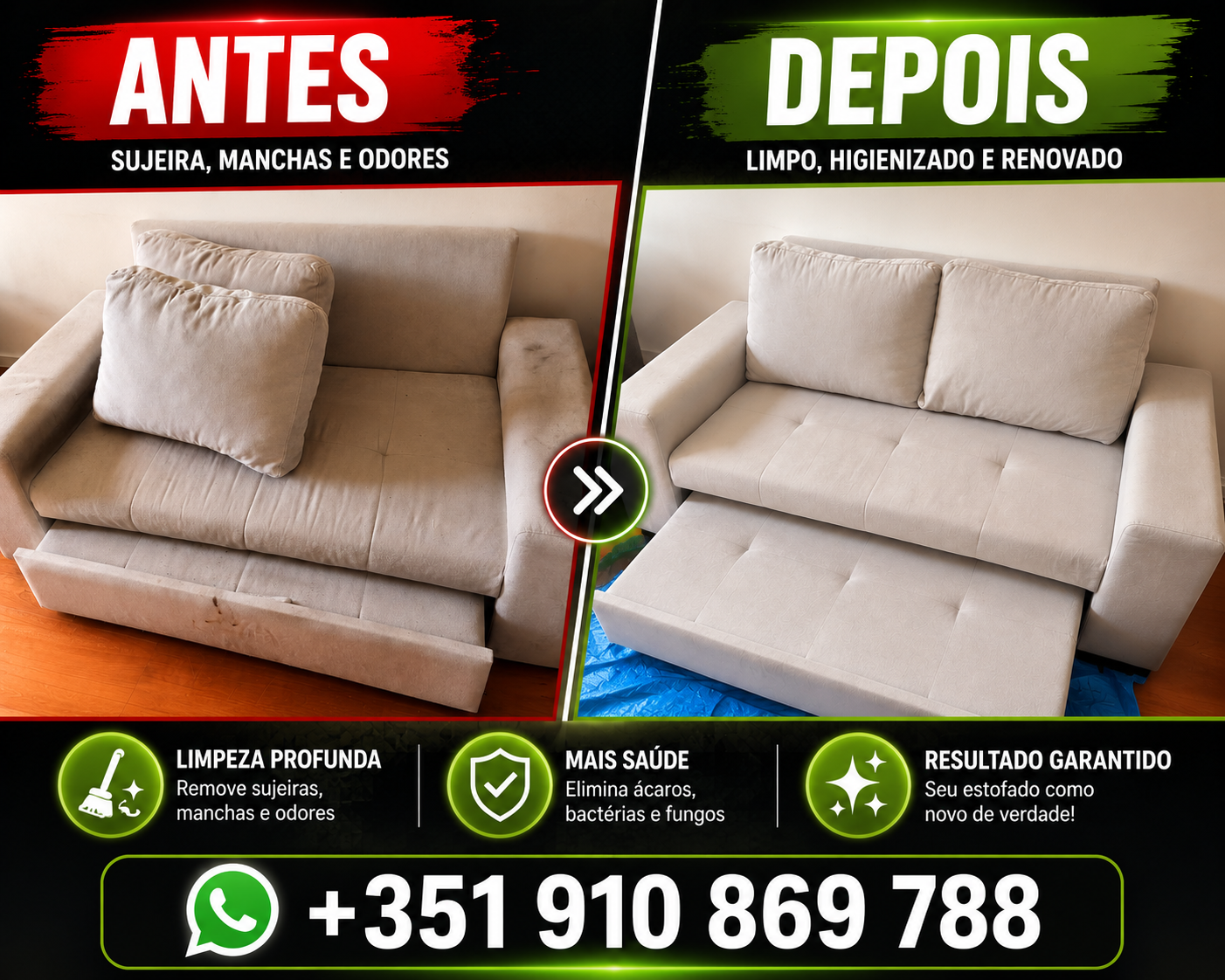 Limpeza de estofados 