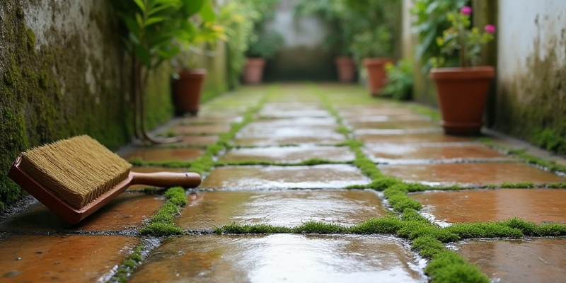 Como retirar musgo do terraço antes que fique escorregadio?